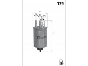 MECAFILTER ELG5331 kuro filtras 
 Filtrai -> Kuro filtras
LR007311, LR010075, WJN500025