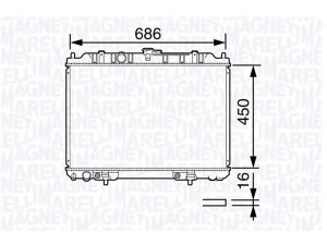 MAGNETI MARELLI 350213135600 radiatorius, variklio aušinimas
214608H303, 214609H300