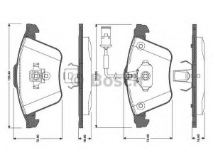 BOSCH 0 986 TB3 080 stabdžių trinkelių rinkinys, diskinis stabdys 
 Techninės priežiūros dalys -> Papildomas remontas