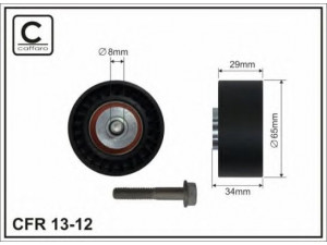 CAFFARO 13-12 kreipiantysis skriemulys, V formos rumbuotas diržas 
 Diržinė pavara -> V formos rumbuotas diržas/komplektas -> Laisvasis/kreipiamasis skriemulys
55190052, 60626657, 60654130, 60813221