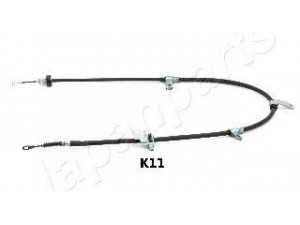 JAPANPARTS BC-K11 trosas, stovėjimo stabdys 
 Stabdžių sistema -> Valdymo svirtys/trosai
59760-07310
