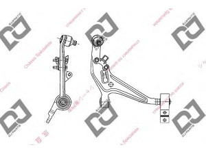 DJ PARTS DA1093 vikšro valdymo svirtis 
 Ašies montavimas/vairavimo mechanizmas/ratai -> Valdymo svirtis/pasukamosios svirties sujungimas -> Vairo trauklės (valdymo svirtis, išilginis balansyras, diago
54500-8H310, 545008H310