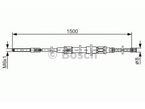 BOSCH 1 987 477 168 trosas, stovėjimo stabdys 
 Stabdžių sistema -> Valdymo svirtys/trosai
1H0 609 721
