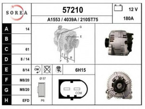 EAI 57210 kintamosios srovės generatorius
059903015R
