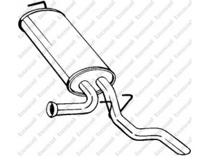 BOSAL 278-651 galinis duslintuvas 
 Išmetimo sistema -> Duslintuvas
44 01 365, 44 01 632, 44 15 528