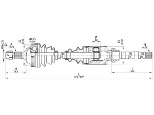 OPEN PARTS DRS6268.00 kardaninis velenas 
 Ratų pavara -> Kardaninis velenas
327325, 32733N, 32734V, 3273R5