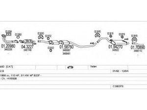 MTS C390078002663 išmetimo sistema 
 Išmetimo sistema -> Išmetimo sistema, visa