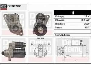 DELCO REMY DRT0780 starteris 
 Elektros įranga -> Starterio sistema -> Starteris
02T911023D, 02T911023G