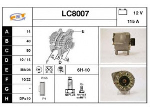 SNRA LC8007 kintamosios srovės generatorius