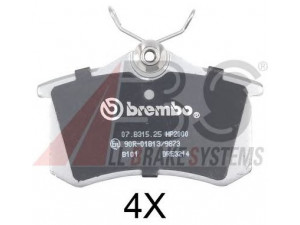 A.B.S. 36623S stabdžių trinkelių rinkinys, diskinis stabdys 
 Techninės priežiūros dalys -> Papildomas remontas
1H0.698.451F, 1J0.698.451F, 1J0.698.451N