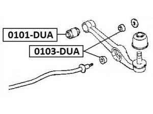 ASVA 0101-DUA valdymo svirties/išilginių svirčių įvorė 
 Ašies montavimas/vairavimo mechanizmas/ratai -> Valdymo svirtis/pasukamosios svirties sujungimas -> Montavimas/sutvirtinimas
48654-87203, 48654-87203-000