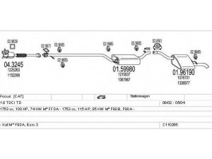 MTS C110266004003 išmetimo sistema 
 Išmetimo sistema -> Išmetimo sistema, visa