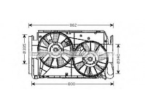 AVA QUALITY COOLING TO7551 ventiliatorius, radiatoriaus 
 Aušinimo sistema -> Oro aušinimas
1636128240, 1636131160, 1636328170