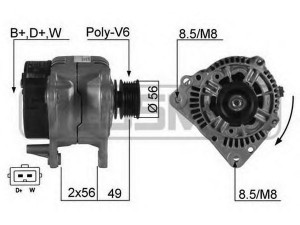 MESSMER 210350 kintamosios srovės generatorius 
 Elektros įranga -> Kint. sr. generatorius/dalys -> Kintamosios srovės generatorius
028 903 018 A, 028 903 018 AX, 037 903 025 A