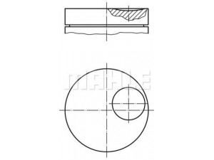 MAHLE ORIGINAL 089 23 00 stūmoklis 
 Variklis -> Cilindrai/stūmokliai