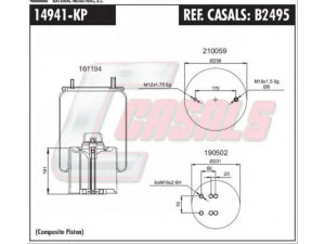 CASALS B2495 dėklas, pneumatinė pakaba