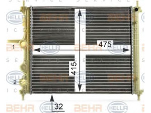 HELLA 8MK 376 900-141 radiatorius, variklio aušinimas 
 Aušinimo sistema -> Radiatorius/alyvos aušintuvas -> Radiatorius/dalys
51745120