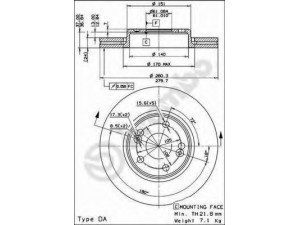 BREMBO 09.8137.14 stabdžių diskas 
 Stabdžių sistema -> Diskinis stabdys -> Stabdžių diskas
7700802231, 7700830283, 7701204305