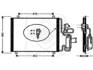 ELECTRO AUTO 30R0026 kondensatorius, oro kondicionierius 
 Oro kondicionavimas -> Kondensatorius
7701205268, 7701205610