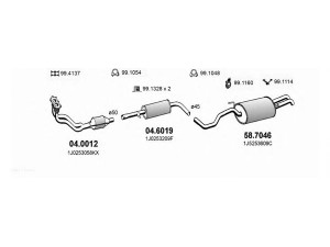 ASSO ART2561 išmetimo sistema 
 Išmetimo sistema -> Išmetimo sistema, visa