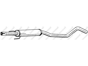 BOSAL 285-957 vidurinis duslintuvas 
 Išmetimo sistema -> Duslintuvas
13204578, 58 52 199, 58 52 444