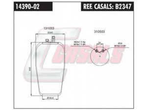 CASALS B2347 dėklas, pneumatinė pakaba
A9423202921, A9423205021