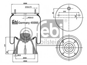 FEBI BILSTEIN 45995 dėklas, pneumatinė pakaba 
 Pakaba -> Pneumatinė pakaba
3 229 0028 00