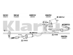 KLARIUS 391433U išmetimo sistema 
 Išmetimo sistema -> Išmetimo sistema, visa