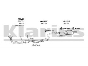 KLARIUS 960315U išmetimo sistema 
 Išmetimo sistema -> Išmetimo sistema, visa
