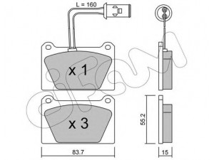 CIFAM 822-052-0 stabdžių trinkelių rinkinys, diskinis stabdys 
 Techninės priežiūros dalys -> Papildomas remontas
GBP90306AF, GBP90306AF, RTGBP3360