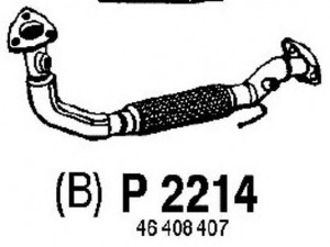 FENNO P2214 išleidimo kolektorius 
 Išmetimo sistema -> Išmetimo vamzdžiai
BM70279, 46408407