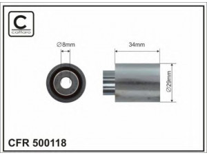 CAFFARO 500118 kreipiantysis skriemulys, paskirstymo diržas 
 Diržinė pavara -> Paskirstymo diržas/komplektas -> Laisvasis/kreipiamasis skriemulys
077 109 244 C, 077 109 244 C
