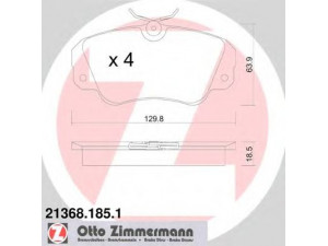 ZIMMERMANN 21368.185.1 stabdžių trinkelių rinkinys, diskinis stabdys 
 Techninės priežiūros dalys -> Papildomas remontas
1605004, 1605033, 1605782, 1605932