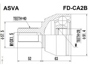 ASVA FD-CA2B jungčių komplektas, kardaninis velenas 
 Ratų pavara -> Sujungimai/komplektas
1460786, 1417222, 1446223, 1446227