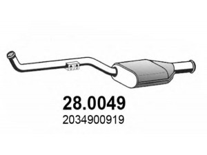ASSO 28.0049 katalizatoriaus keitiklis 
 Išmetimo sistema -> Katalizatoriaus keitiklis
2034900919
