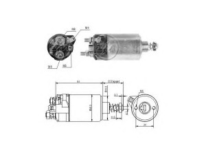 ERA 227420 solenoidinis jungiklis, starteris 
 Elektros įranga -> Starterio sistema -> Solenoidinis jungiklis
