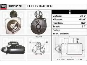 DELCO REMY DRS1270 starteris 
 Elektros įranga -> Starterio sistema -> Starteris
2995132, 42522641, 01164995, 1161422