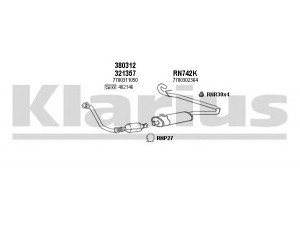 KLARIUS 720815U išmetimo sistema 
 Išmetimo sistema -> Išmetimo sistema, visa