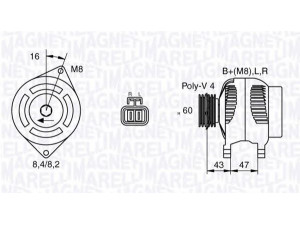 MAGNETI MARELLI 063532613010 kintamosios srovės generatorius 
 Elektros įranga -> Kint. sr. generatorius/dalys -> Kintamosios srovės generatorius
37300-02503, 37300-02503AT
