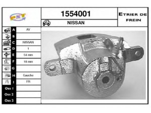 SNRA 1554001 stabdžių apkaba