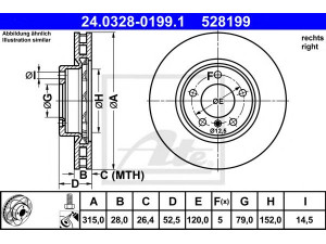 ATE 24.0328-0199.1 stabdžių diskas 
 Dviratė transporto priemonės -> Stabdžių sistema -> Stabdžių diskai / priedai
34 11 2 227 172