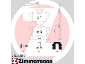ZIMMERMANN 23224.165.3 stabdžių trinkelių rinkinys, diskinis stabdys 
 Techninės priežiūros dalys -> Papildomas remontas
7D0 698 451 G, 7D0 698 451 J