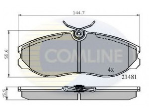 COMLINE CBP0447 stabdžių trinkelių rinkinys, diskinis stabdys 
 Techninės priežiūros dalys -> Papildomas remontas
1203933, 1954460, 1956495, 1957042