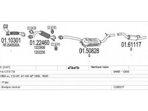 MTS C200217015863 išmetimo sistema 
 Išmetimo sistema -> Išmetimo sistema, visa