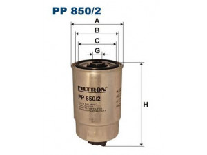 FILTRON PP850/2 kuro filtras 
 Degalų tiekimo sistema -> Kuro filtras/korpusas
XF5Z9155AA, 3B0127400C, 8D0127435