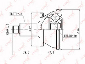 LYNXauto CO-1227 jungčių komplektas, kardaninis velenas 
 Ratų pavara -> Sujungimai/komplektas
6Q0 498 099, 6Q0 498 099 D, 6Q0 498 099 DX
