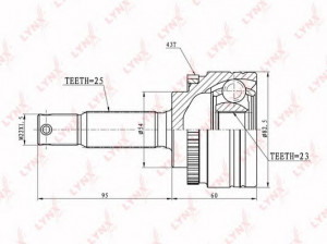 LYNXauto CO-5515A jungčių komplektas, kardaninis velenas 
 Ratų pavara -> Sujungimai/komplektas
MR110193, MR377295, MR377296