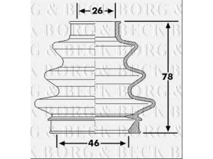 BORG & BECK BCB6226 gofruotoji membrana, kardaninis velenas 
 Ratų pavara -> Gofruotoji membrana
33217547078