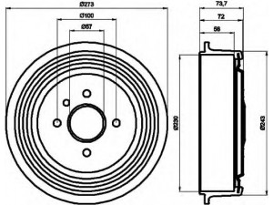 HELLA 8DT 355 300-951 stabdžių būgnas 
 Stabdžių sistema -> Būgninis stabdys -> Stabdžių būgnas
96234203, 96234212