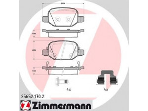 ZIMMERMANN 25652.170.2 stabdžių trinkelių rinkinys, diskinis stabdys 
 Techninės priežiūros dalys -> Papildomas remontas
77366456, 77366457